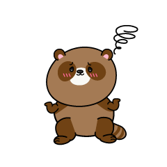 困る小ちゃなタヌキ