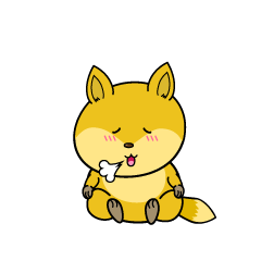 リラックスする小ちゃなキツネ