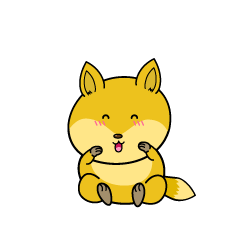 笑顔の小ちゃなキツネ