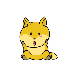 驚く小ちゃなキツネ