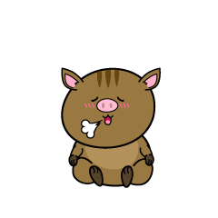 リラックスする小ちゃなイノシシ