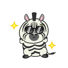 かっこいい小ちゃなシマウマ