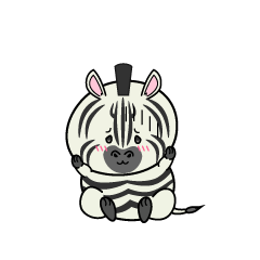 絶望する小ちゃなシマウマ