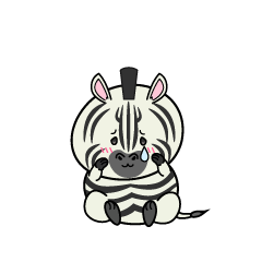 悲しい小ちゃなシマウマ