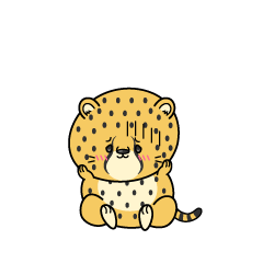 絶望する小ちゃなチーター