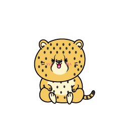 笑う小ちゃなチーター