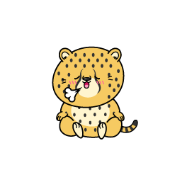 リラックスする小ちゃなチーター