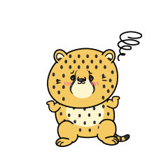 困る小ちゃなチーター