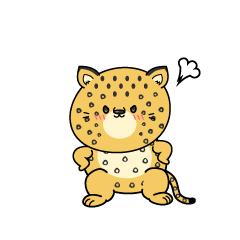 怒る小ちゃなヒョウ