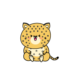 笑う小ちゃなヒョウ