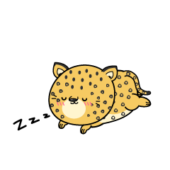 眠る小ちゃなヒョウ