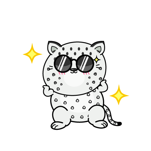 かっこいい小ちゃなユキヒョウ