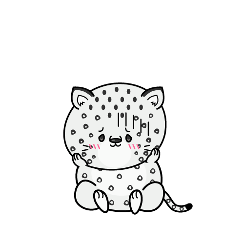 絶望する小ちゃなユキヒョウ