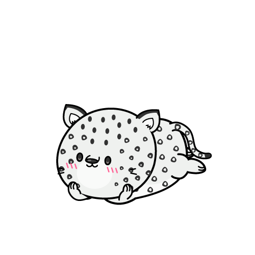 じっと見る小ちゃなユキヒョウ
