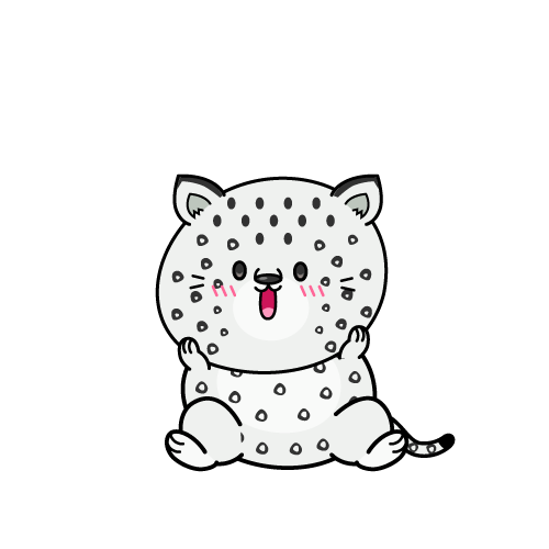 驚く小ちゃなユキヒョウ