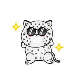 かっこいい小ちゃなユキヒョウ