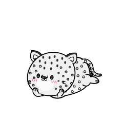 じっと見る小ちゃなユキヒョウ