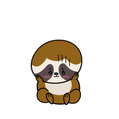 絶望する小ちゃなナマケモノ