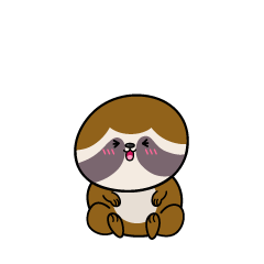 笑う小ちゃなナマケモノ