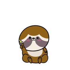 いいねする小ちゃなナマケモノ