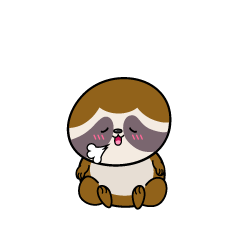 リラックスする小ちゃなナマケモノ