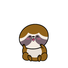 笑顔の小ちゃなナマケモノ