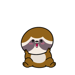 驚く小ちゃなナマケモノ