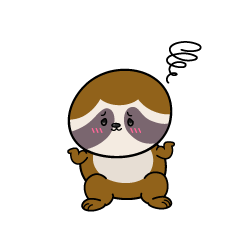 困る小ちゃなナマケモノ