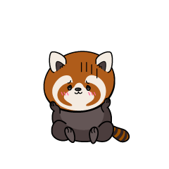 絶望する小ちゃなレッサーパンダ