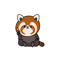 いいねする小ちゃなレッサーパンダ