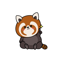 指差しする小ちゃなレッサーパンダ