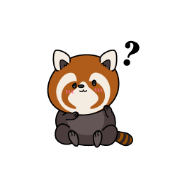 考える小ちゃなレッサーパンダ