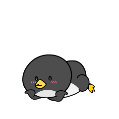 じっと見る小ちゃなペンギン