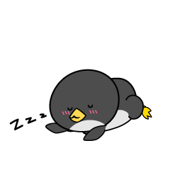 眠る小ちゃなペンギン