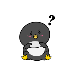 考える小ちゃなペンギン