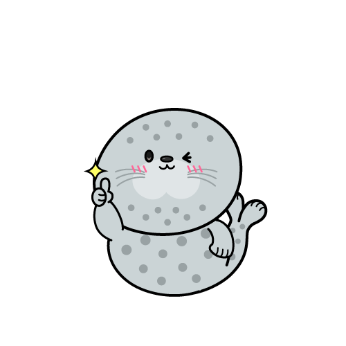 いいねする小ちゃなゴマアザラシ