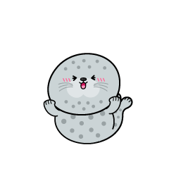 笑う小ちゃなゴマアザラシ