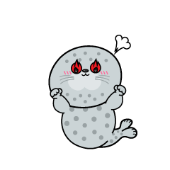 熱意のある小ちゃなゴマアザラシ