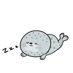眠る小ちゃなゴマアザラシ