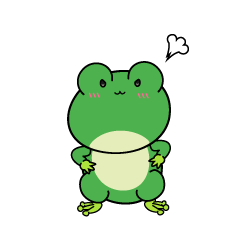 怒る小ちゃなカエル
