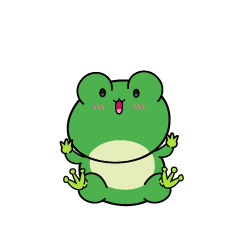 驚く小ちゃなカエル