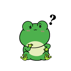 考える小ちゃなカエル