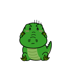 絶望する小ちゃなワニ