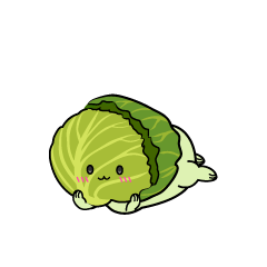 じっと見る小ちゃなキャベツ