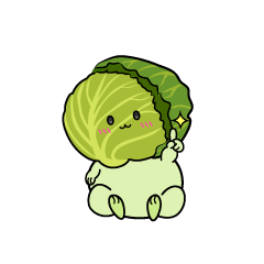 指差しする小ちゃなキャベツ