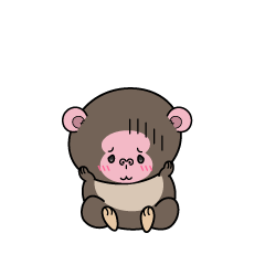 絶望する小ちゃなニホンザル