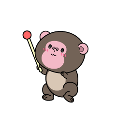 説明する小ちゃなニホンザル