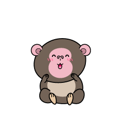 笑顔の小ちゃなニホンザル