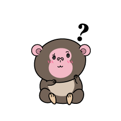 考える小ちゃなニホンザル