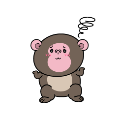 困る小ちゃなニホンザル